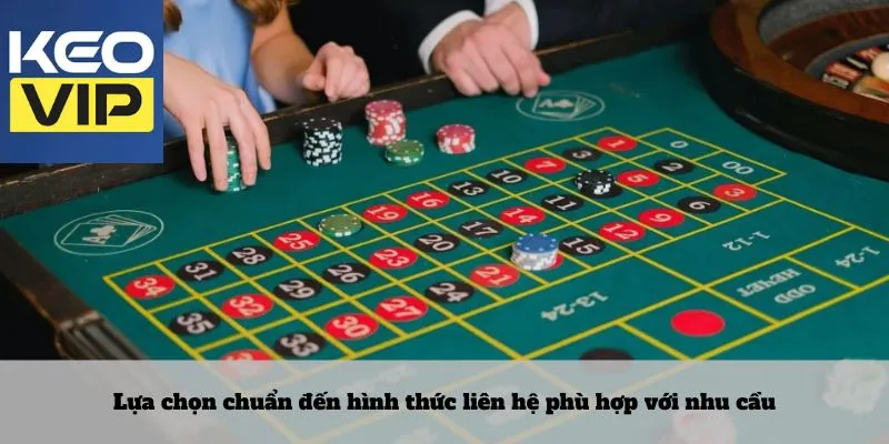 Lựa chọn chuẩn đến hình thức liên hệ phù hợp với nhu cầu